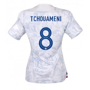 Frankrike Aurelien Tchouameni #8 kläder Kvinnor VM 2022 Bortatröja Kortärmad
